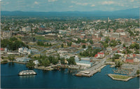 Aerial View of MV Champlain wit Burlington VT in the Background Postcard PC477