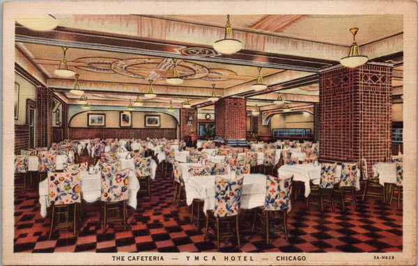 The Cafeteria YMCA Hotel Chicago IL Postcard PC478
