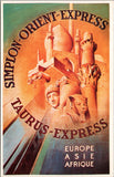 Simpson-Orient Express Taurus Express Europe Asie Afrique Postcard PC480