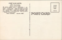 Chief Illini Motel Urbana IL Postcard PC482