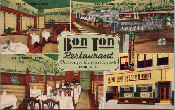 Bon Ton Restaurant Keene NH Postcard PC481