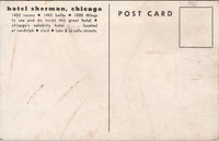 Hotel Sherman Chicago IL Postcard PC481