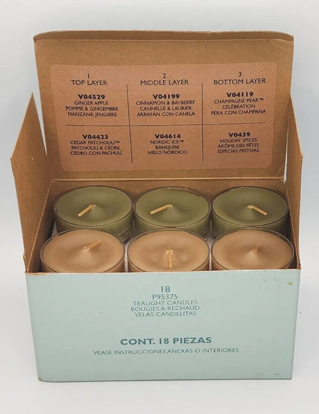 PartyLite P95375 Tealight Candles Sampler Scents 18 New in Box P2B/P95375