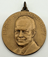 1960s Dwight Eisenhower Peace and Prosperity Medallion Pendant SKU PB91-1