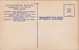 Evandrew Motel Jasper IN Postcard PC483