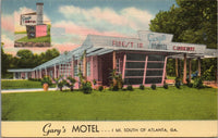 Gary's Motel Atlanta GA Postcard PC483