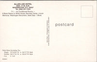 Allen Lee Hotel Washington DC Postcard PC487