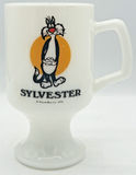 1975 Marriott's Great American Warner Bros Sylvester Footed Milk Glass U237
