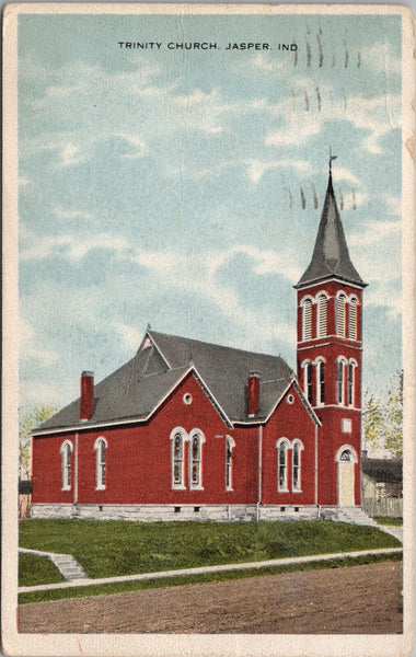 Trinity Church Jasper IN Postcard PC486