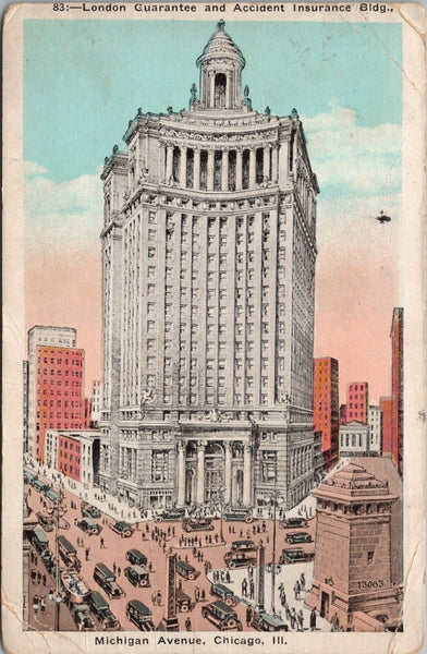 London Guarantee and Accident Insurance Building Chicago IL Postcard PC485