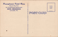 Pennsylvania Dutch Room Hotel Brunswick Lancaster PA Postcard PC485