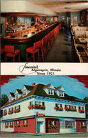Simoninis Restaurant Algonquin IL Postcard PC485