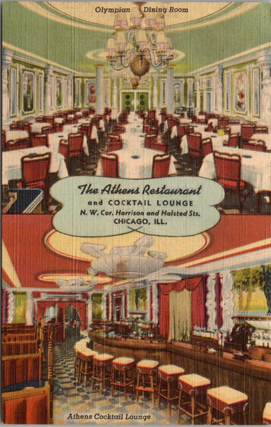 The Athens Restaurant Chicago IL Postcard PC484