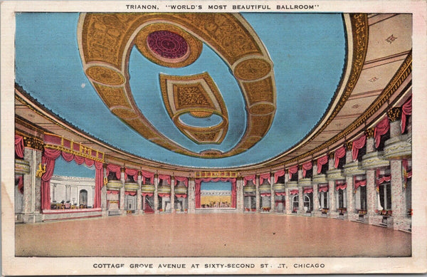 Trianon "World's Most Beautiful Ballroom" Chicago IL Postcard PC490
