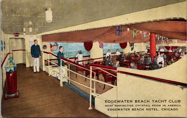 Edgewater Beach Yacht Club Chicago IL Postcard PC489