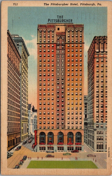 The Pittsburgher Hotel Pittsburg PA Postcard PC492