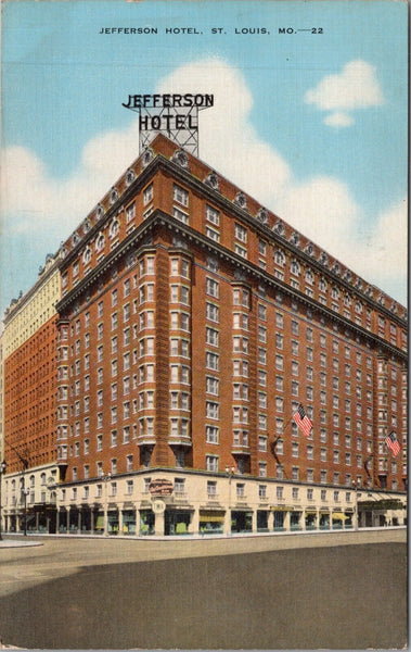 Jefferson Hotel St. Louis MO Postcard PC492