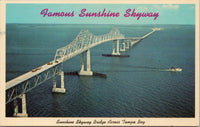 Famous Sunshine Skyway Bridge Across Tampa Bay FL Postcard PC501