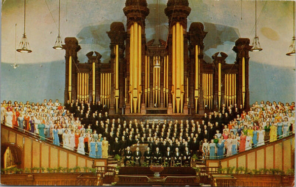 Mormon Tabernacle Choir & Organ Temple Square Salt Lake City UT Postcard PC499