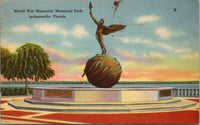 World War Memorial Memorial Park Jacksonville FL Postcard PC498