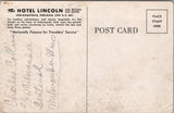 The Hotel Lincoln Indianapolis IN Postcard PC497