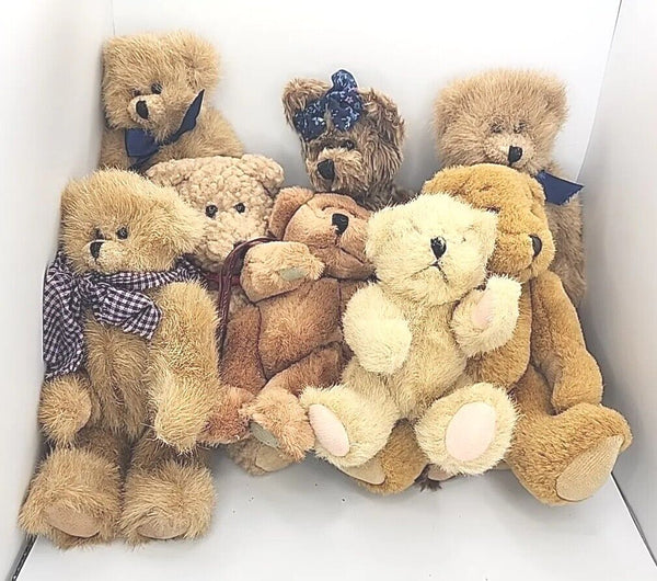 Vintage lot of 8 Bears Boyds Ty Ganz Unmarked Teddy Bears BB12