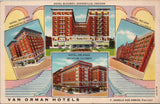 Van Orman Hotels Evansville PA Postcard PC495