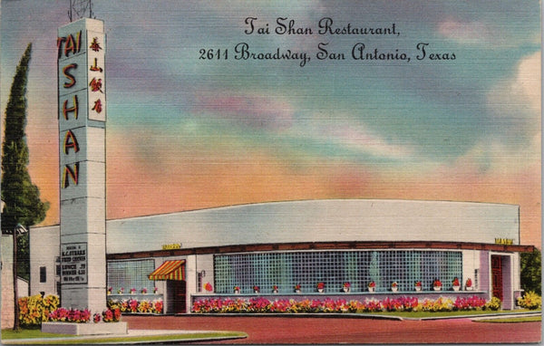 Tai Shan Restaurant San Antonio TX Postcard PC493