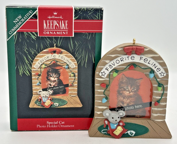 Hallmark Keepsake Ornament Special Cat Photo Holder 1992 U74