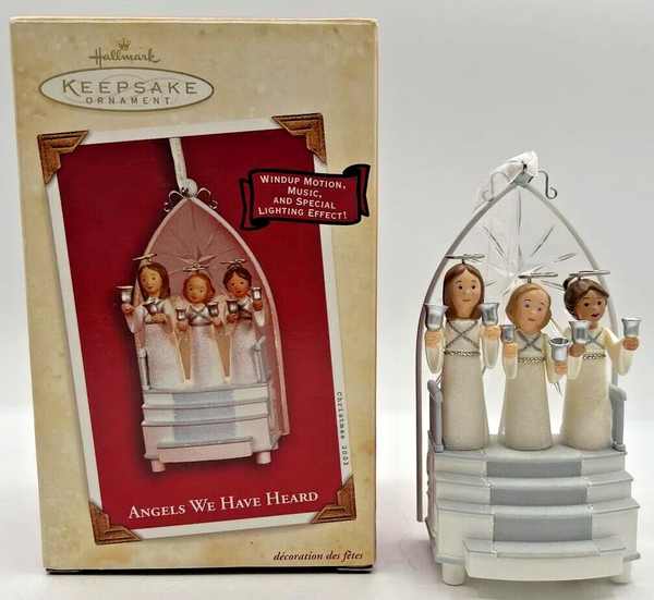 Hallmark Keepsake Ornament Angels We Have Heard Motion Music Light 2003 U74