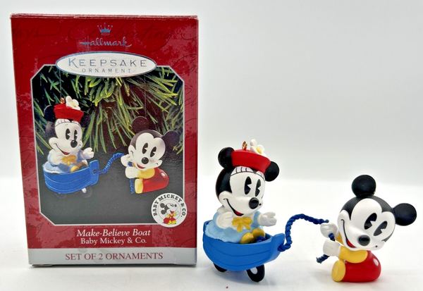 Hallmark Keepsake Ornament Make Believe Boat Baby Mickey & Co. 1998 U242