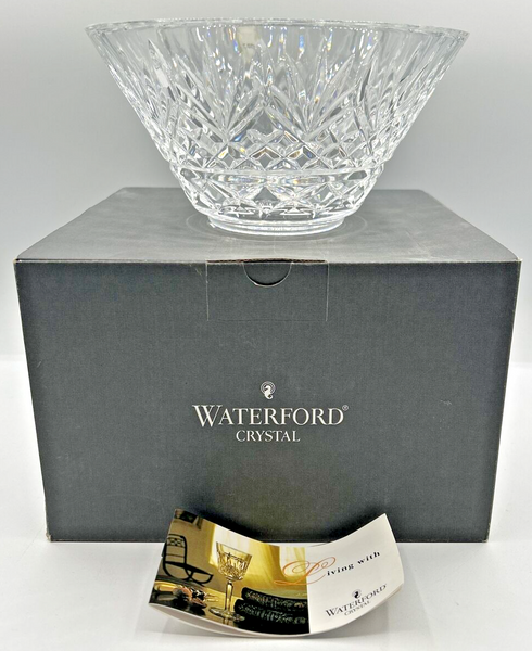 Vintage Waterford Crystal Erin 8" Bowl Made in Ireland with Box (seam) Rare