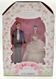 1997 Hallmark Barbie and Ken Wedding Day Keepsake Ornament Set U244