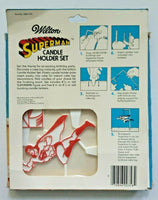 1979 Superman Cake Toppers Wilton Candle holders New Old Stock in Box U167