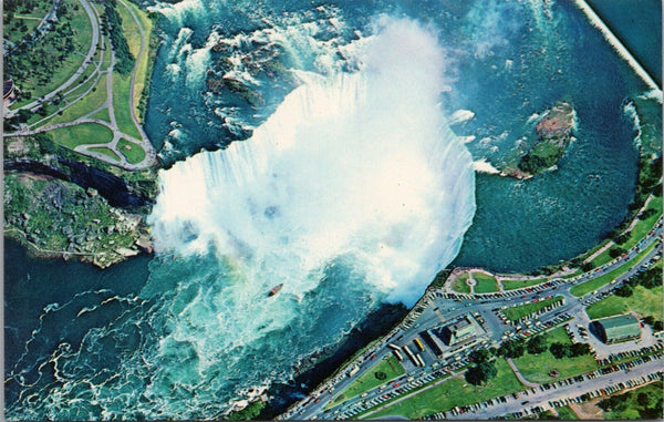 Aerial View Canadian Horseshoe Falls Niagara Falls Ontario Canada Postcard PC523