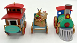 1989 Hallmark The Ornament Express Train Set of 3 Keepsake Ornaments U244