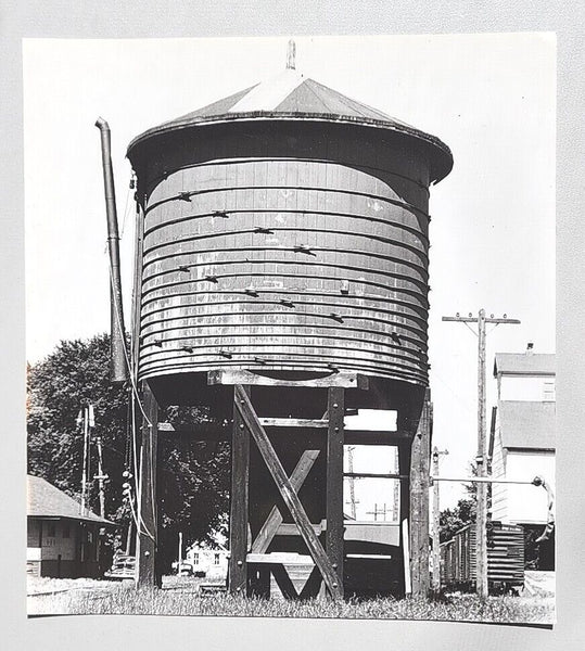Vintage Train Depot Water Tower Northwest Real Photo Approx 11" x 10.25" S4-6