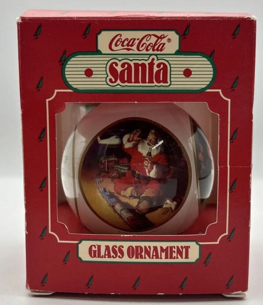 Hallmark Santa Coca-Cola Glass Ornament 1986 U246