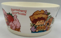 Vintage 1980's  Strawberry Shortcake Deka 3 Piece Plastic Dish Meal U115Set B