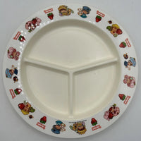 Vintage 1980's  Strawberry Shortcake Deka 3 Piece Plastic Dish Meal Set U114A