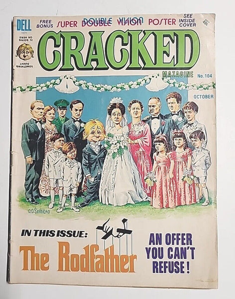 1972 Cracked Magazine October No. 104 The Rodfather M645
