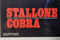 Vintage 1986 Stallone Cobra Movie Poster Warner Bros No 57 NOS 32" x 21" P30