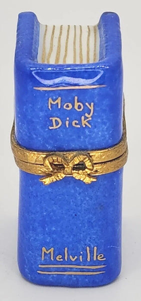 Vintage Limoges Peint Main Moby Dick Book Trinket Box RARE PB97
