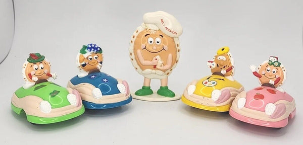 Vintage 1993 House of Pancakes IHOP Promo Toy cars & Peter Potato Lot of 5 PB80