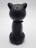 Vintage Black Cat 3" Halloween Candy Container Plastic Hong Kong PB82