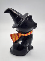 Vintage Lefton Korea Halloween Cat 3.5" Figurine PB82