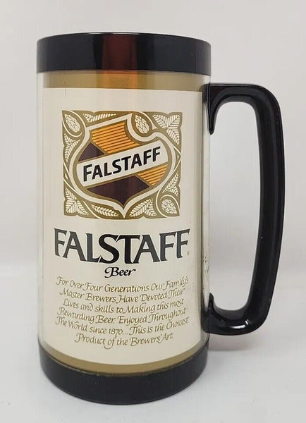 Vtg Falstaff Beer Thermo-Serv insulated Plastic Stein Mug Westbend W5