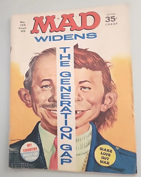 1969 MAD Magazine September No. 129 Make Love Not War M663