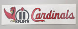 Vintage 80's St Louis Cardinals Baseball Bumper Sticker KPLR-TV 11 MLB S61