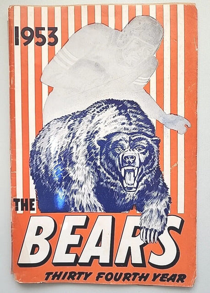 1953 Chicago Bears Football Media Guide Game Program Souvenir - Standard Oil S61